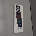 LED Digital Wall Clock with Large Display, Big Digits, Auto-Dimming, 12/24Hr Format, Modern Electric Small Silent Wall Clock for Living Room, Bedroom, Classroom, Farmhouse, Kitchen, Office - White