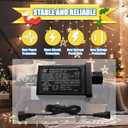 12V 12W Low Voltage Transformer with Extension Cord Class 2 Power Supply Replacement Yard Inflatable Adapter Model RH-120V1000U4-1 Waterproof Ip44 US Plug for Christmas String Light Decorations