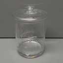 STORi Premium Quality Clear Plastic Makeup and Cotton Ball Holder | 60-oz Apothecary Jar with Lid | Perfect Storage Container to Organize Bathroom and Vanity (Set of 1 - 60 Ounces)