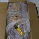 DI QIU REN 120 Pcs 5oz Dessert Cups with Golden Spoon, Plastic Dessert Parfait Cup Clear Appetizer Pudding Cup, Round Serving Goblet Cups Shot Glasse (Round Goblet-60Pack)