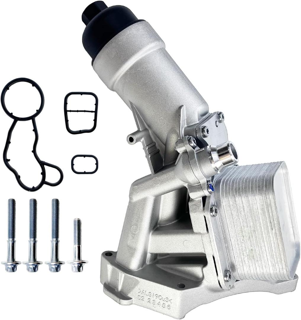 Upgrade Aluminium Oil Cooler Filter Housing Assembly Compatible with 2017-2021 BMW 230i 330e 330i 330i GT xDrive 430i 530e 530i 740e xDrive X3 X4 Replaces 11428596283