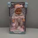 Enjoyin 12'' Baby Doll in Gift Box with Pink Cloths, Pacifier, 13''x13'' Microfabric Blanket, and Feeding Bottle. Gift Idea for Ages 3+