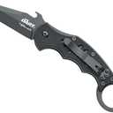 Fox Knives FX-597 The Dart Folding Pocket Knife Emerson Wave, Liner Lock - N690Co Stainless Steel Blade, Black Idroglider Finish, Black G10 Handle, Reversible Pocket Clip