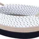 Yimi's Dream Cotton Rope Basket  Woven Gift Basket with Handles, Decorative Storage Basket for Baby Shower, Housewarming, Nursery, Toys, Laundry, Towels (Oval - 12"x8"x5")