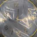 Mosewa Wall Clock 8 Inch, Battery Operated Silent Non-Ticking Modern Analog Clock Decorative for Kitchen, Bedroom, Office(White Gold)