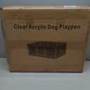Clear Acrylic Dog Play Pen Indoor Pet Enclosure for Small Dogs & Cats, Outdoor Use with Door, Easy Assemble & Cleaning