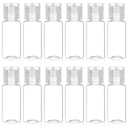 SynHHergyx 11 Pcs Empty Plastic Bottles with Flip Cap 15ml/0.5oz Travel Size Bottles Clear Squeeze Bottle Travel Size Containers for Shampoo Shower Gel Lotion