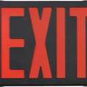 GZRUIYANG Black Housing Exit Sign with Emergency Lights Red, LED Emergency Exit Light with Battery Backup, UL 924 Certified, AC 120/277V, Commercial Emergency Lights Combo for Business - 1 Pack