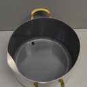 BEZIA 10 Quart Cooking Pot with Ceramic Coating, Non-Stick Stock Pot with Tempered Glass Lid, Large Soup Pot with Stainless Steel Handle, Induction Compatible Stockpot, Dishwasher Safe, Cream