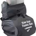 Car Seat Travel Bag for Air Travel - Profaster Airplane Carseat Gate Check Bag Backpack, Fold with Attached Carry Bag, Gray