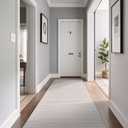 Beverly Rug Easy Jute Off White Runner Rug 2x7 Solid Washable Durable Outdoor Indoor Area Rugs for Living Dining Patio Office Stain Resistant Non Shedding Casual Indoor Outside Carpet 2 x 7 Off-White