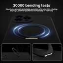 MCFANCE Magnetic Silicone Case with Stand for iPhone 13 Pro Max (6.7 inch) | Compatible with MagSafe, Shockproof Protection, Anti-Scratch Microfiber Lining | Black