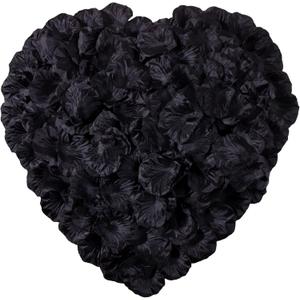 2 x CO-RODE 1200pcs Black Rose Petals,Artificial Flowers for Wedding,Parties,Romantic Night Atmosphere,Valentine's Day,Anniversaries