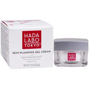 Hada Labo Tokyo Plumping Gel Cream, Facial Moisturizer, Clinically Proven to Provide 24-Hour Moisture in One Use, Super HyaluronicAcid, Ceramides, Collagen, No Parabens, Dyes or Fragrance, 1.76 oz Hada Labo Tokyo Plumping Gel Cream, Facial Moisturizer, Clinically Proven to Provide 24-Hour Moisture in One Use, Super HyaluronicAcid, Ceramides, Collagen, No Parabens, Dyes or Fragrance, 1.76 oz