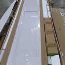 30" x 84" Bifold Sliding Barn Door, K Shaped Panel with Sliding Hardware Kit Set, Finished Closet Door Slab, 2.83FT Track for 2 Doors, MDF, White