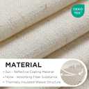 Joydeco No Drill Roman Shades Linen, Light Filtering, 40" W × 72" H, Beige