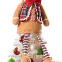 Gingerbread Man Christmas Decorations, Christmas Tree Topper Gingerbread Man, Funny and Unique Christmas Tree Decorations (18.9, Khaki)