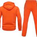 Men's Tracksuits Sweatsuits 2 Piece Casual Sweat Jogging Suit Set Athletic Full Zip Hoodies and Sweatpant Outfits (Orange)