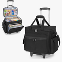 Trunab Rolling Scrapbook Tote with Expandable File Pocket, Large Craft Organizer and Storage Bag with Detachable Trolley for Scrapbooking Supplies and Art Tools (Patented Design)