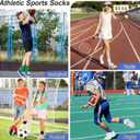Ultrafun 5 Pairs Kids Youth Grip Soccer Socks Cushioned Non Slip Football Athletic Sports Socks (S)