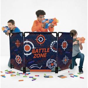 Portable Tactical Barrier & Foldable Battlefield Obstacles 59x34 Combat Battle Zone Fort Bunker, Compatible with Laser Tag, Foam Blaster, Birthday Activities, Party Supplies