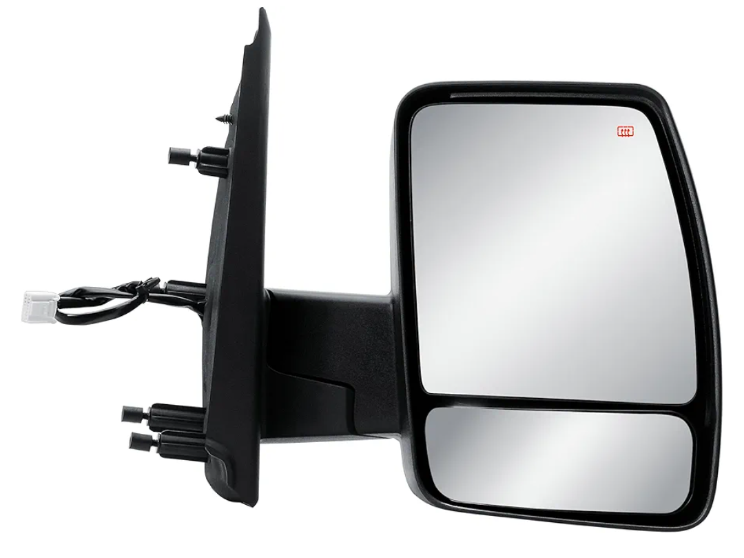 Passenger Right Side Door Mirror Power and Heated Glass Chrome Back Cover Manual Folding for Nissan NV1500 NV2500 NV3500 from 2012 to 2021