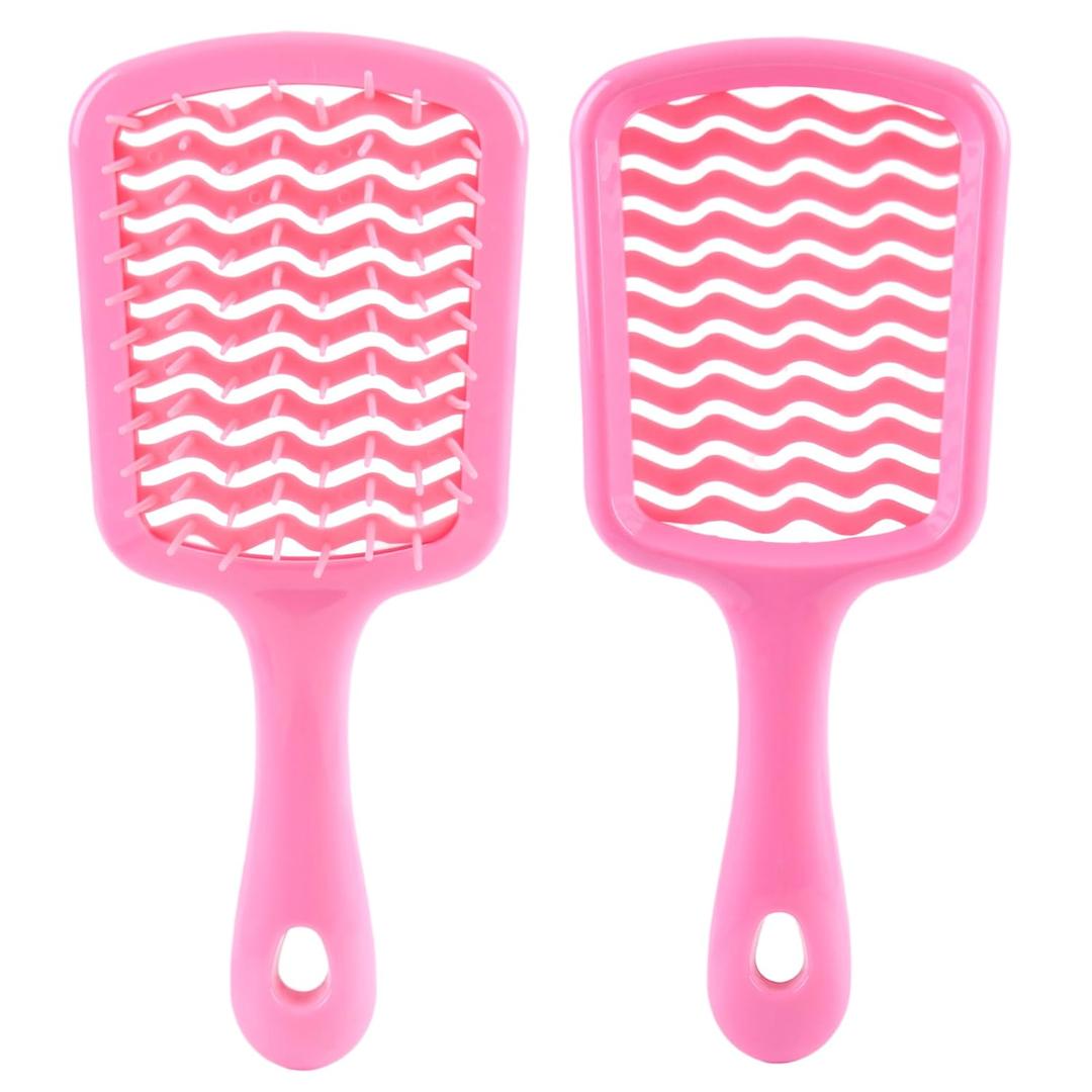 Detangling Brush for All Wet or Dry Hair Types, Pain-Free Brushing Durable, DuoFlex Anti-Static Bristles, Lightweight Handle, Vented Wave UltraFlex Hair Brush(Pink)