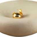 6.3 Inch Cloud Bowl, Decorative Concrete Bowl for Home Decor, Key Tray for Entryway Table, Concretes Jewelry Tray, Asymmetrical Concrete Organic Bowles (Beige)