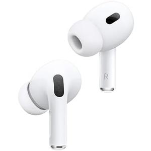 Apple AirPods Pro (2nd Generation) Wireless Ear Buds with USB-C Charging, Up to 2X More Active Noise Cancelling Bluetooth Headphones, Transparency Mode, Adaptive Audio, Personalized Spatial Audio