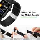 Bandiction Compatible with Apple Watch Bands 44mm 40mm 38mm 42mm 41mm 45mm 46mm 49mm, iWatch Bands Women Men,Stretchy Braided Solo Loop Elastic Sport Band for iWatch Ultra SE Series 11/10/9/8/7/6/5/4