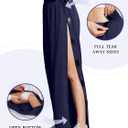 Deyeek Tear Away Pants for Women Side Full Open Sweatpants Loose Fit Casual Post Surgery Adaptive Clothing with Pockets (Blue) M
