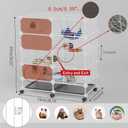STILLCOVE Medium Guinea Pig Cages Indoor: 4-Tier C&C Rabbit Cage Small Animal Cage on Wheel with Removable Tray for Bunny Hamster Ferret Rat Chinchilla Hedgehog, Size: 28.7"L x 14.6"W x 34.2"H