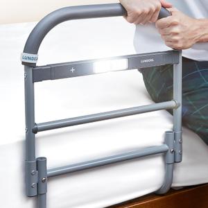 Lunderg Large Bed Assist Rail for Seniors with Motion-Activated Light & Non-Slip Bar - Easy to Install Bed Rails for Elderly Adults Safety & Post-Surgery - Helps Reduce Falls & Support Independence