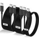 3Pack Black 3.3FT 60W USB C to USB C Cable, Type C Fast Charging Cable for iPhone Air 17 16e 16 15 Pro Plus Pro Max，for Galaxy S25/S24, for iPad Pro/Air/mini, for MacBook Pro/Air and More