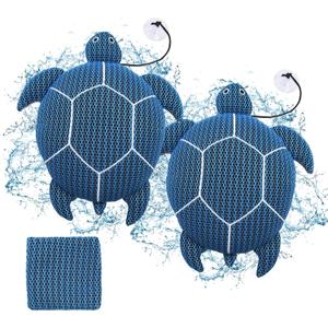 12 Inches Hot Tub Scum Absorber, Hot Tub Sponge for Scum Reusable Spa & Pool Cleaner Hot Tub Oil Absorbing Scum Absorber Keeps Water Clean, Eliminates Scum & Dirt, Blue, 2 Pack