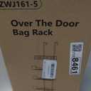 HapiRm Over Door Purse Organizer - Adjustable Purse Storage Rack with Bags Design Metal Basket, Wall Mounted Handbag Organizer, Hanging Handbag Holder, Can Use As 1/2 Part Detachable (5-Tier, Black)