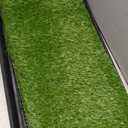 Ottomanson Artificial Grass Puppy Potty Training Pad with Tray, 15" x 30" Reusable Pee Pad for Small Pets and Dogs