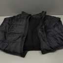 Msmsse Men's Outerwear Vests Winter Quilted Padded Vest Gilet Stand Collar Warm Puffer Vest (Black, L)