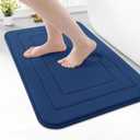 Arotive Memory Foam Bathroom Rug Mat 24x16, Ultra Soft and Absorbent Bath Mat, Machine Wash Dry, Comfortable Bath Rug Carpet for Bathroom Floor, Tub and Shower, Navy