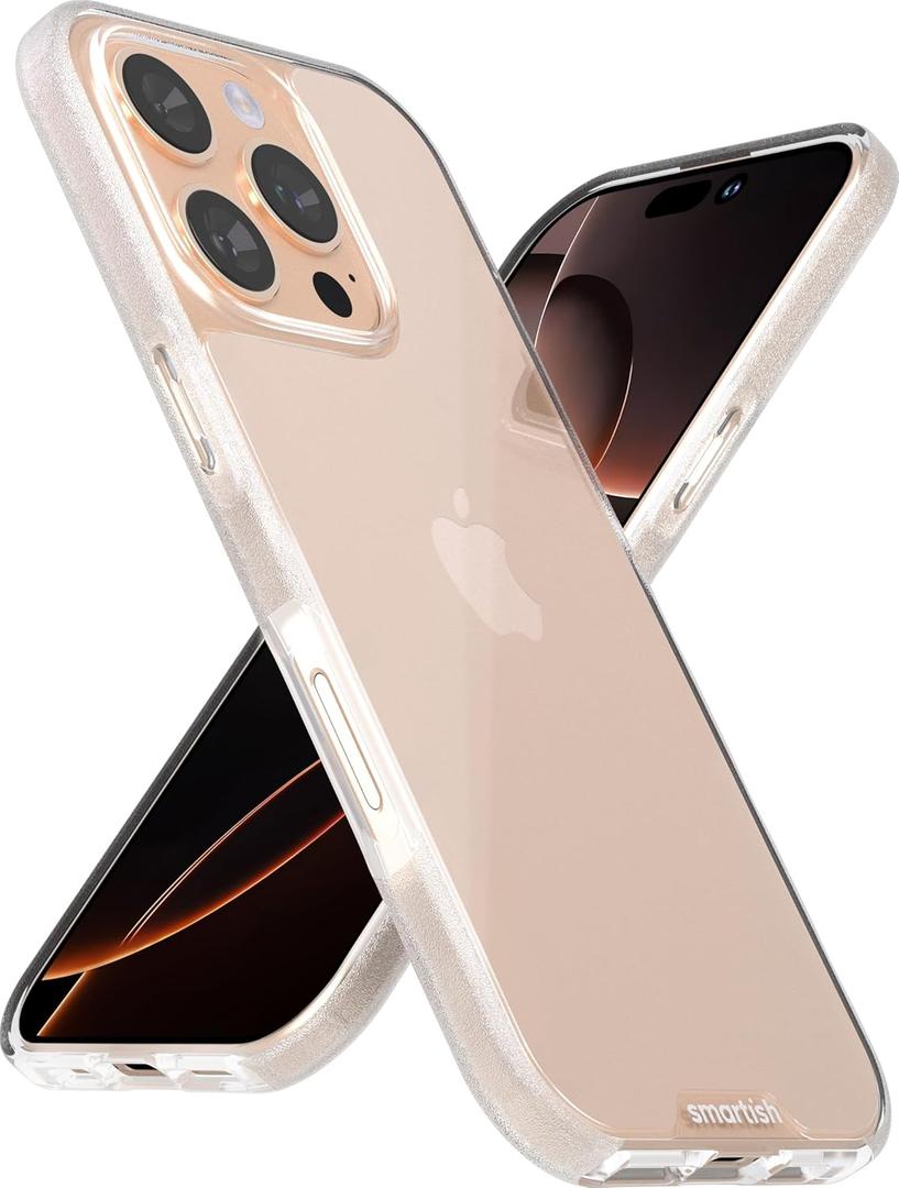 Smartish iPhone 16 Pro Clear Case - Gripmunk [Lightweight + Protective] Slim Drop Tested Ultra Thin Grip Cover for Apple iPhone 16 Pro - Clearly Clear