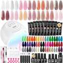 JEWHITENY 12 Colors Poly Gel Nail Kit 27 Colors Gel Nail Polish Kit With U V Light All In One Nail Art Starter Kit Suitable For All Seasons