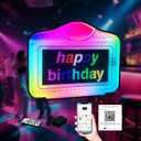 GLITCHCORE LED Bottle Service Sign VIP bottle girl sign application allows for programmable customization of scrolling text patterns, ideal for bars, nightclubs, and parties.