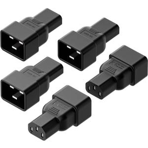 5 PACK IEC 320 C13 to C20 AC Adapter, IEC 15A to 10A,16A to 10A AC Converter,C20 16A to C13 10A Power Connector