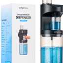 ZOFGENOW Automatic Mouthwash Dispenser for Bathroom,Bathroom Accessories 19.4 Fl Oz Dispensers with Magnetic Cups,Wall Mounted Dispenser,Suitable for All Age Groups,Black