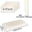 YU LI 3DH 3D Anti-Collision Wall Padding for Kids Self-Adhesive 4PCS White headboard Panels for Wall Peel and Stick headboard