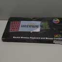 Wireless Keyboard and Mouse Combo, RGB Backlit, Rechargeable & Light Up Letters, Full-Size, Soft Typing, Sleep Mode, 2.4GHz Quiet Keyboard Set for Mac, Windows, Laptop, PC, Trueque KM42Pro (Black)