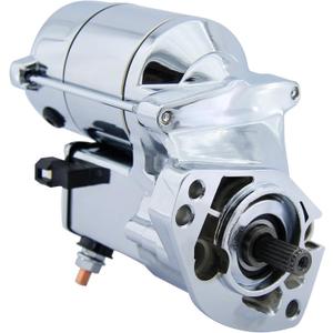 Harley Davidson Chrome Starter Replacement New for 1993-2006 Road King Heritage Softail Dyna Super Wide Glide Ultra Night Train, 3155394A 2280002550 18199N SHD0006C 41052276