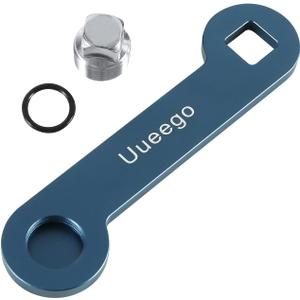 Non-Corrosive Aluminum Boat Drain Plug Wrench, Patented, Fits 1/2 inch NPT Plug, Easy to Use and Store (blue)