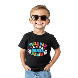 Field Day Shirt for Kids Toddler Boys Girls Colorful Field Day Prints T-Shirts Tops Funny Tee Short Sleeve 2-8 Years