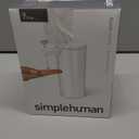 simplehuman 9 oz. Touch-Free Automatic Rechargeable Sensor Pump, White Stainless Steel, New
